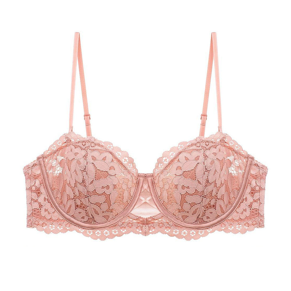 French Style Sexy Lace Bra Embroidered Soft Steel Ring Thin Cotton Bra