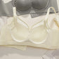 Satin Mesh Bra Medium-weight Cup Wireless Backless Bra