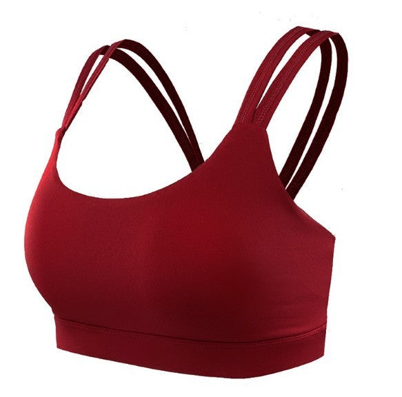 Double strap fitness bra