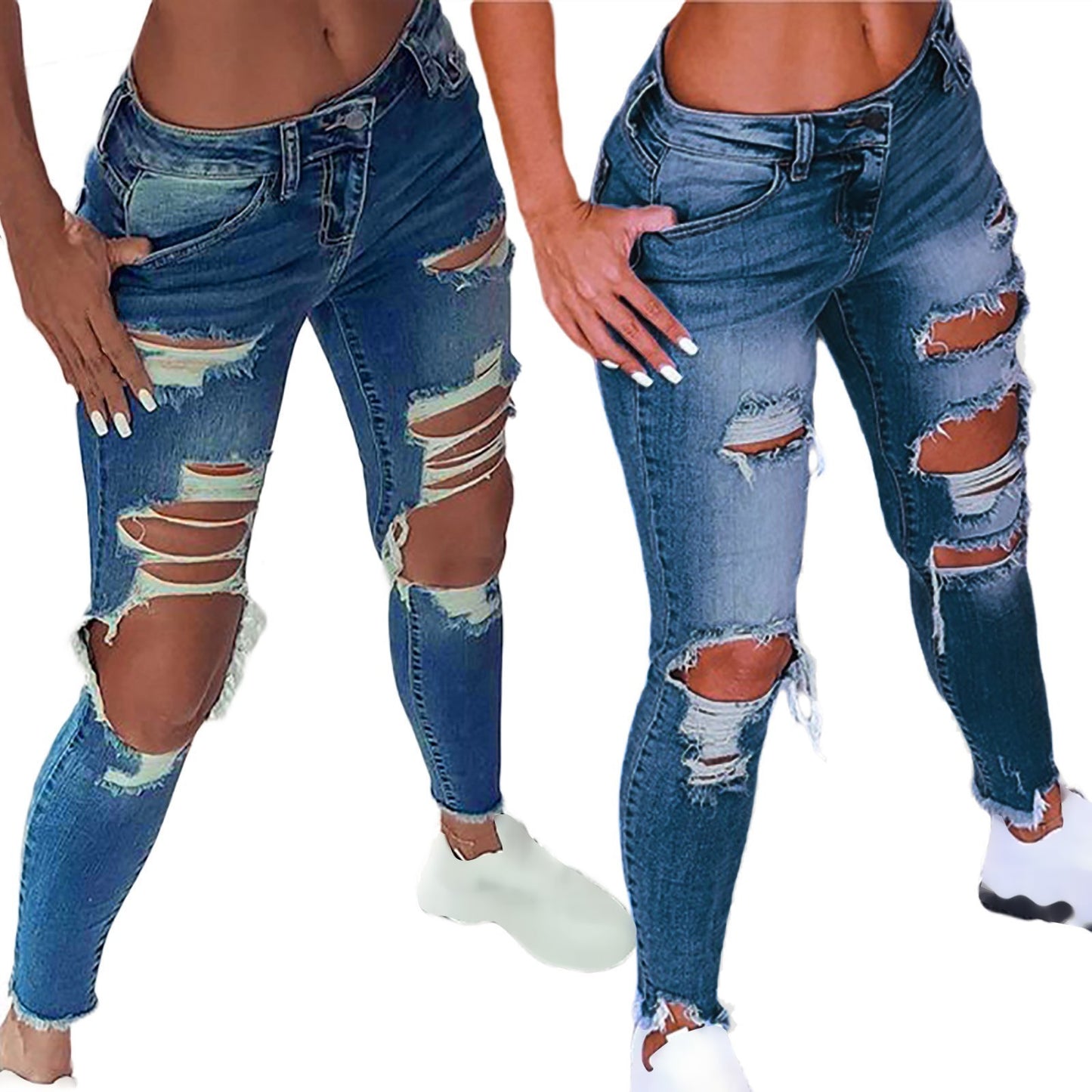 Street Style Sexy Ripped Jeans For Women