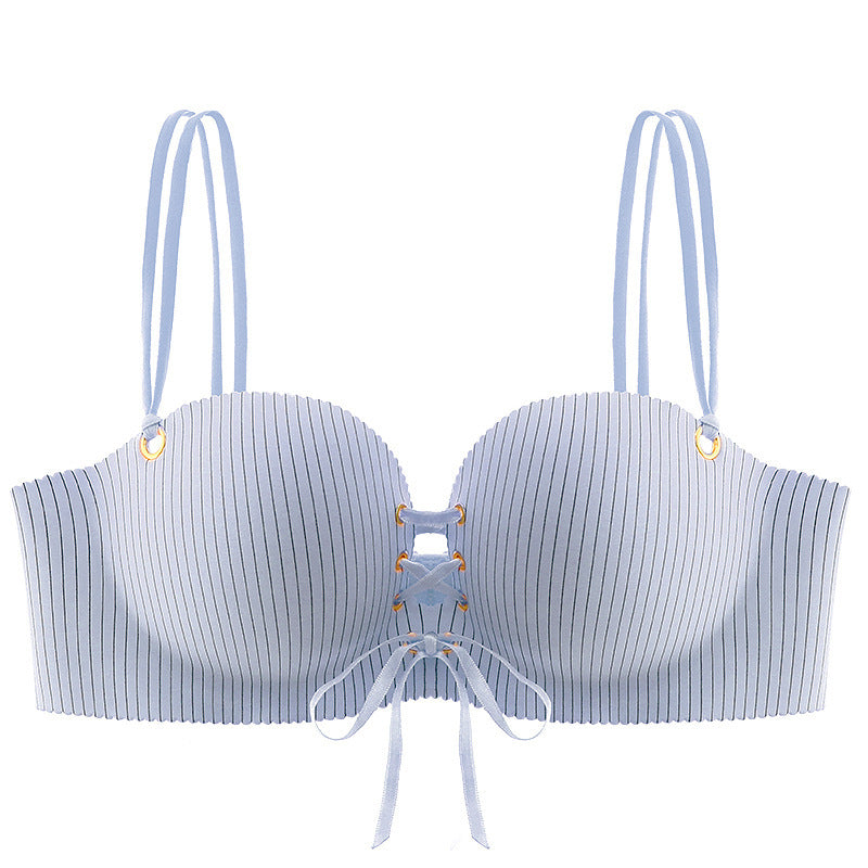 Striped strap palm bra