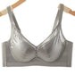 Satin Mesh Bra Medium-weight Cup Wireless Backless Bra