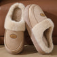 Winter Plush Slippers For Men Casual All-match Warm Suede House Shoes Indoor Non-slip Floor Bedroom Slipper