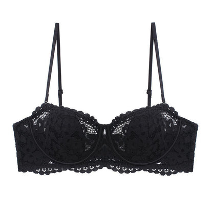 French Style Sexy Lace Bra Embroidered Soft Steel Ring Thin Cotton Bra