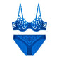 Women's Push Up Bra Ultra-thin Breathable Mesh Embroidery Bra Set