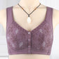 Printed Soft Cotton Bra Front Button Ladies Underwired Underwear Plus Size Bra