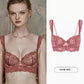 Adjustable Bra French Lace Bra Set Christmas Christmas Coral red bra 70A 